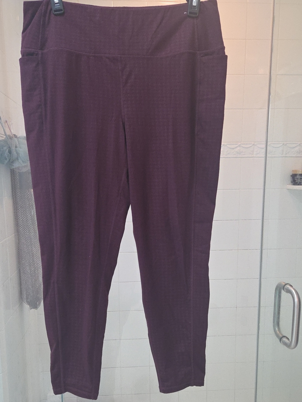RBX Deep Plum High-Waist Ponte Leggings